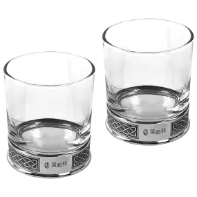 11oz Celtic Pewter Whisky Glass Tumbler Set of 2