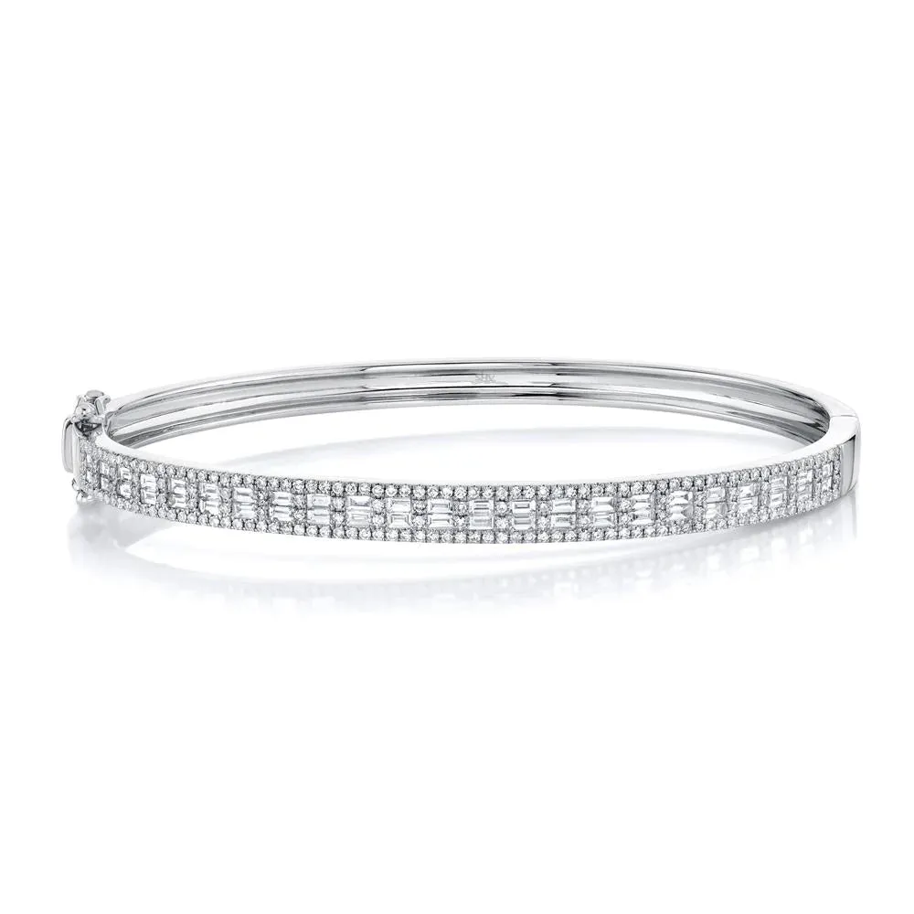 1.49ctw Diamond Baguette Bangle