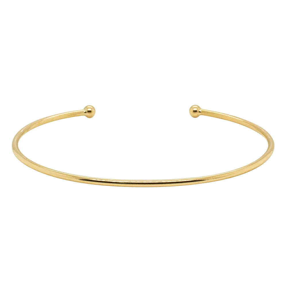 14ct Yellow Gold Fine Torc Bangle