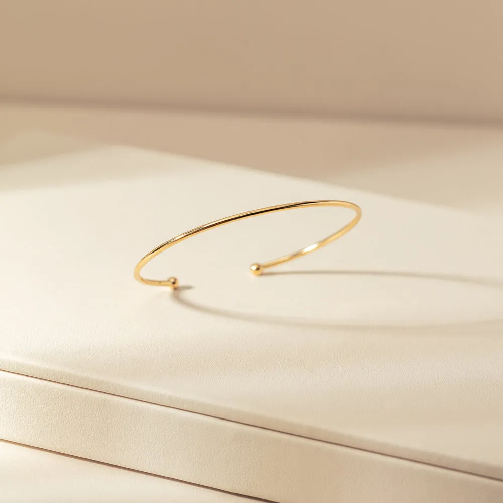 14ct Yellow Gold Fine Torc Bangle