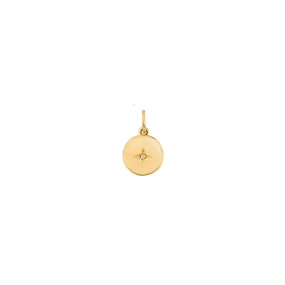 14k Gold Round Mini Locket Charm