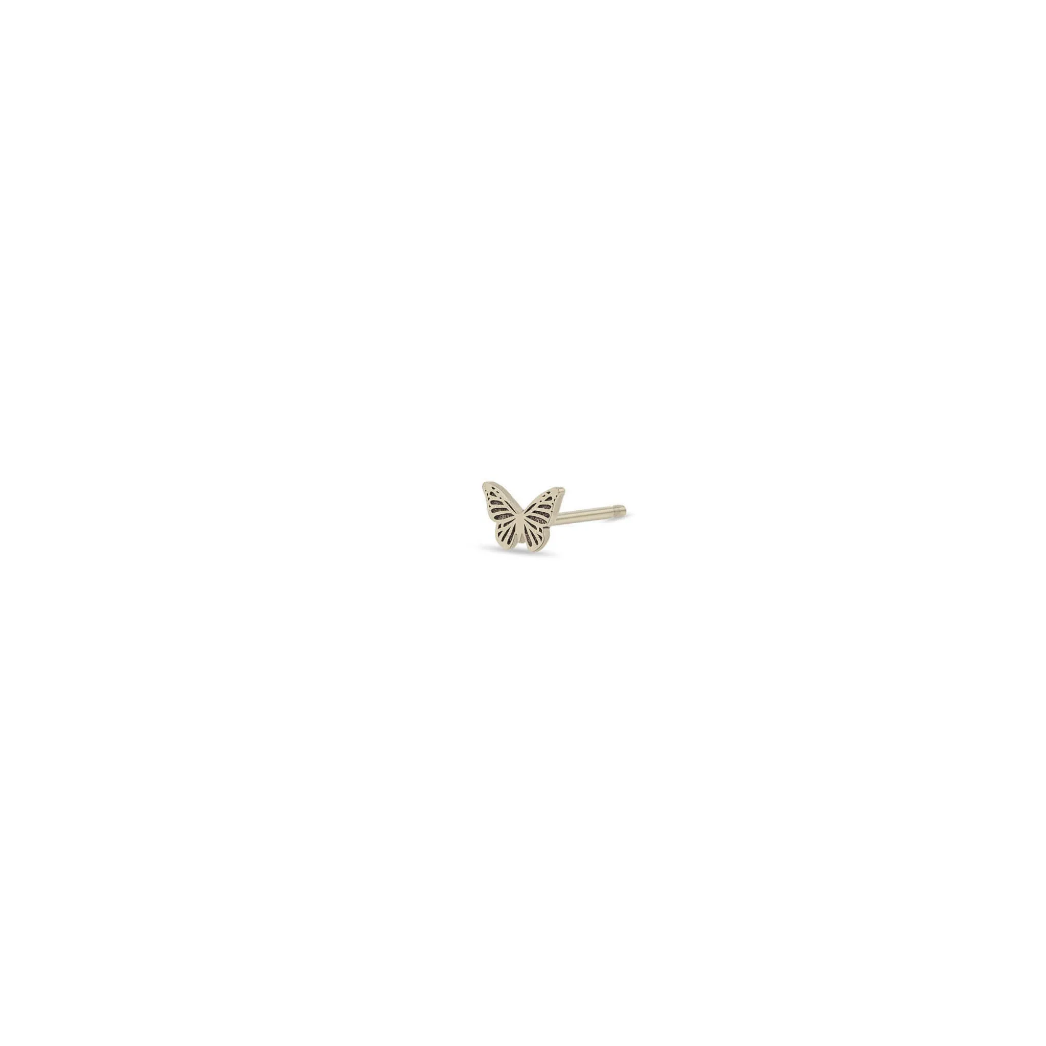 14k Itty Bitty Butterfly Stud