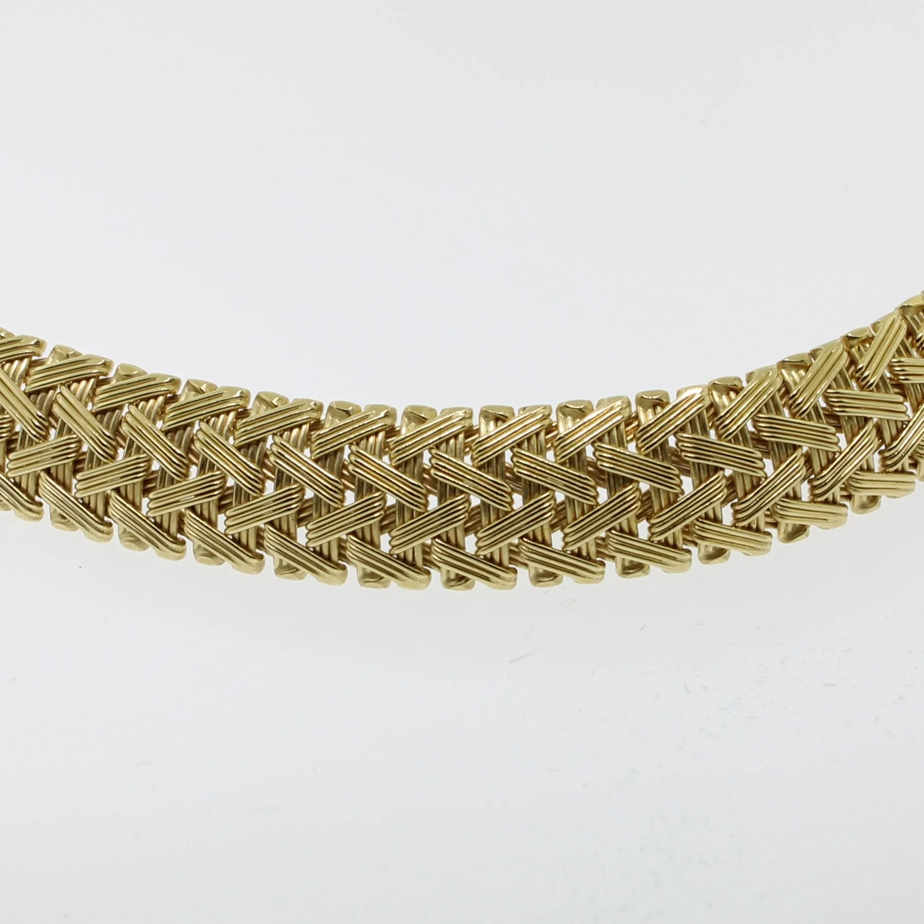 14K Yellow Gold 15.25" Woven Necklace (Estate Jewelry)