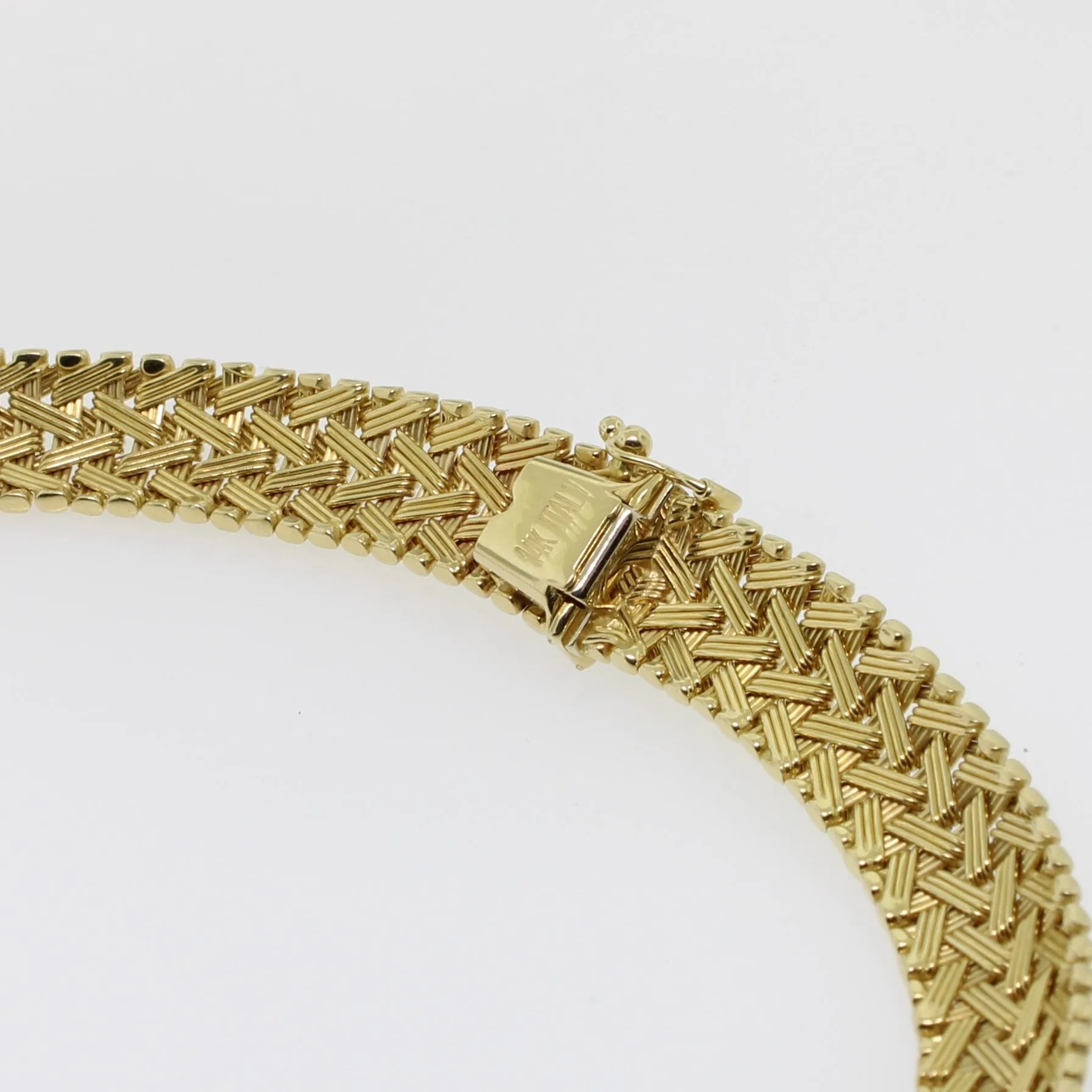 14K Yellow Gold 15.25" Woven Necklace (Estate Jewelry)