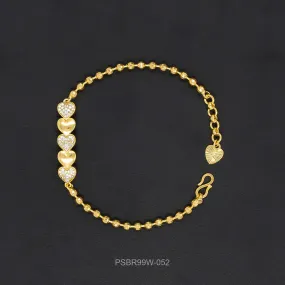 24ct Heavy Gold Plated Stone Bracelet Bangle PSBR99W-052