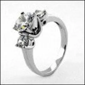 3 Stone 1 Ct Round 3 Stone Cubic Zirconia Cz Ring