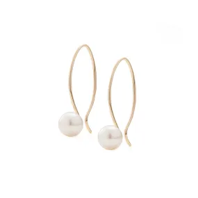 Akoya Pearl U Hook Earring