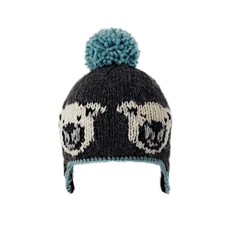 Ambler Creatures Wool Toque - Heather Charcoal Bear