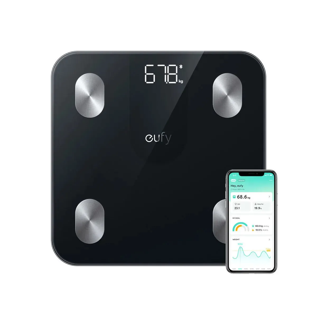 Anker Smart Scale A1, Compact Digital Bathroom Scale with 12 Measurements T9120