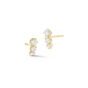 Ara Three Stone Studs