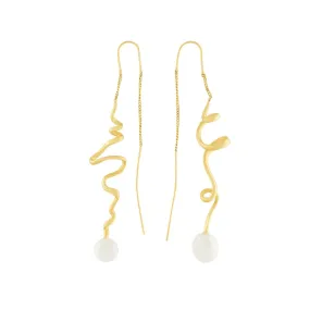 Audrey Organic Chain Earring Gold Plating