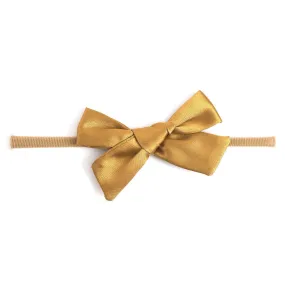 Baby Bow - Gold Satin