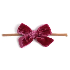 Baby Bow - Mulberry Velvet