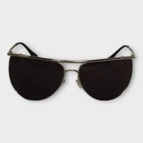 Balmain x Oliver Peoples Silver Chrome Aviator Sunglasses