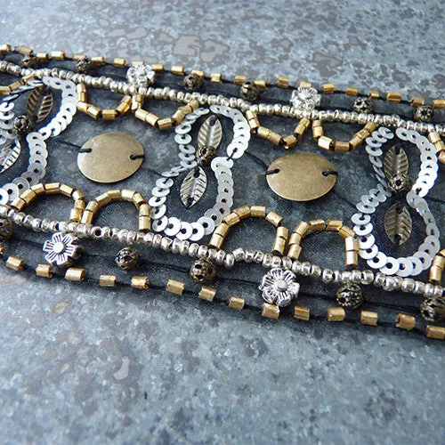 Beaded Metal Trim - Silver / Gold