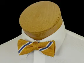 Boy's Bow Tie 23577 Gold/Blue Stripe