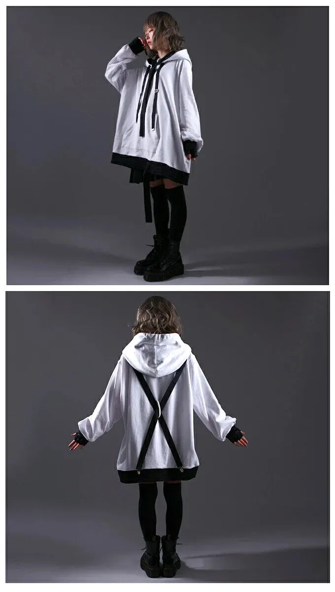 Unisex Bungo Stray Dogs Cosplay Hoodie with Atsushi Nakajima Motif and Suspenders - Japan Inspired