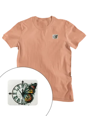 Butterfly Art - Tee - Apricot