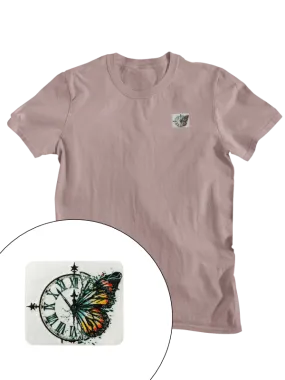 Butterfly Art - Tee - Petal Rose