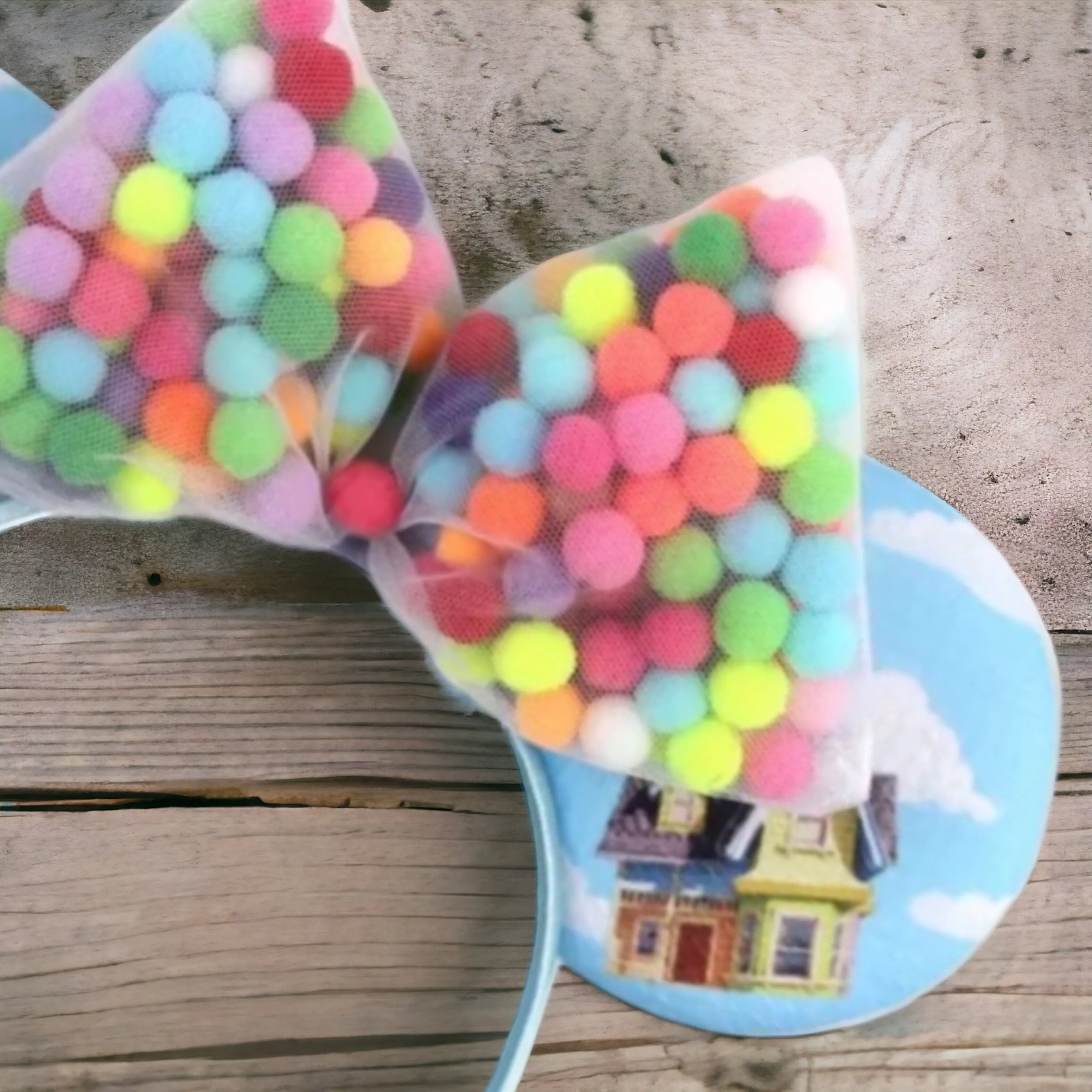 Colorful Up! Inspired Mouse Ears with 5" Bow NEW!