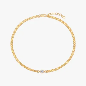 Curb Chain Bezel Anklet