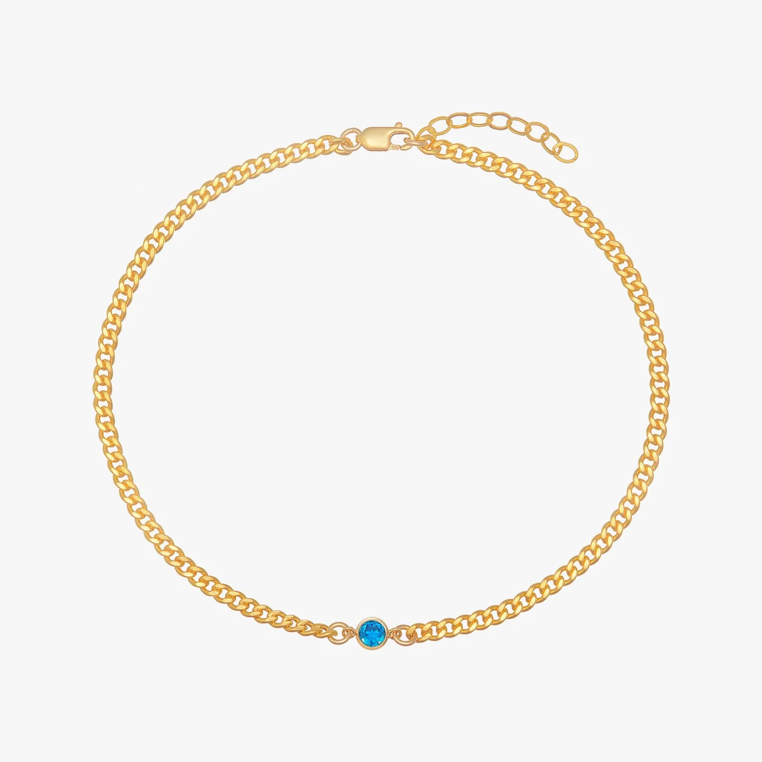 Curb Chain Bezel Anklet