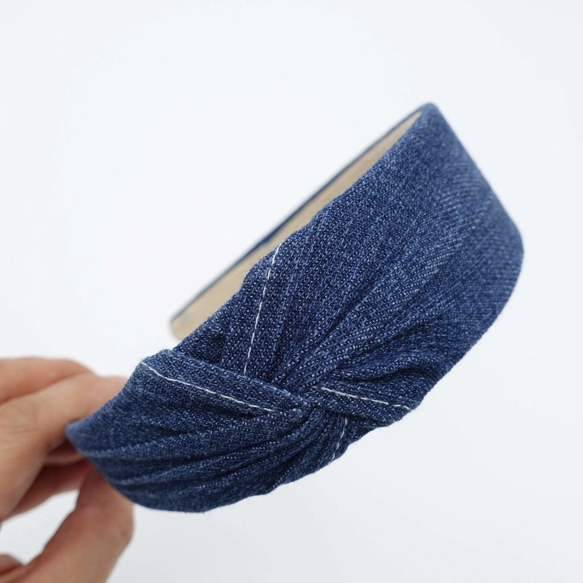 denim side twist headband casual hairband women hair accessories