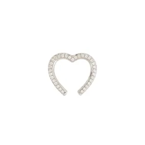 Diamond or High Polish Heart Amor Ear Cuff