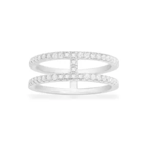 Double Line Pavé Ring