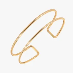 Dreamy Double Band Cuff Bangle