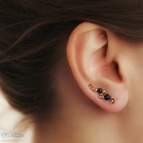 Ear Wings Indigo 14ct Yellow Gold