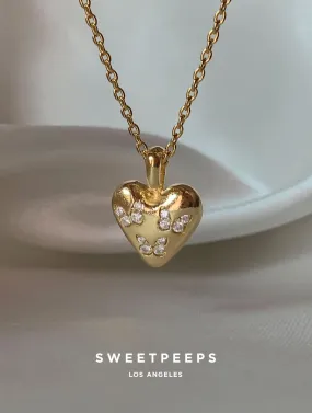 Emi Butterfly Heart Necklace