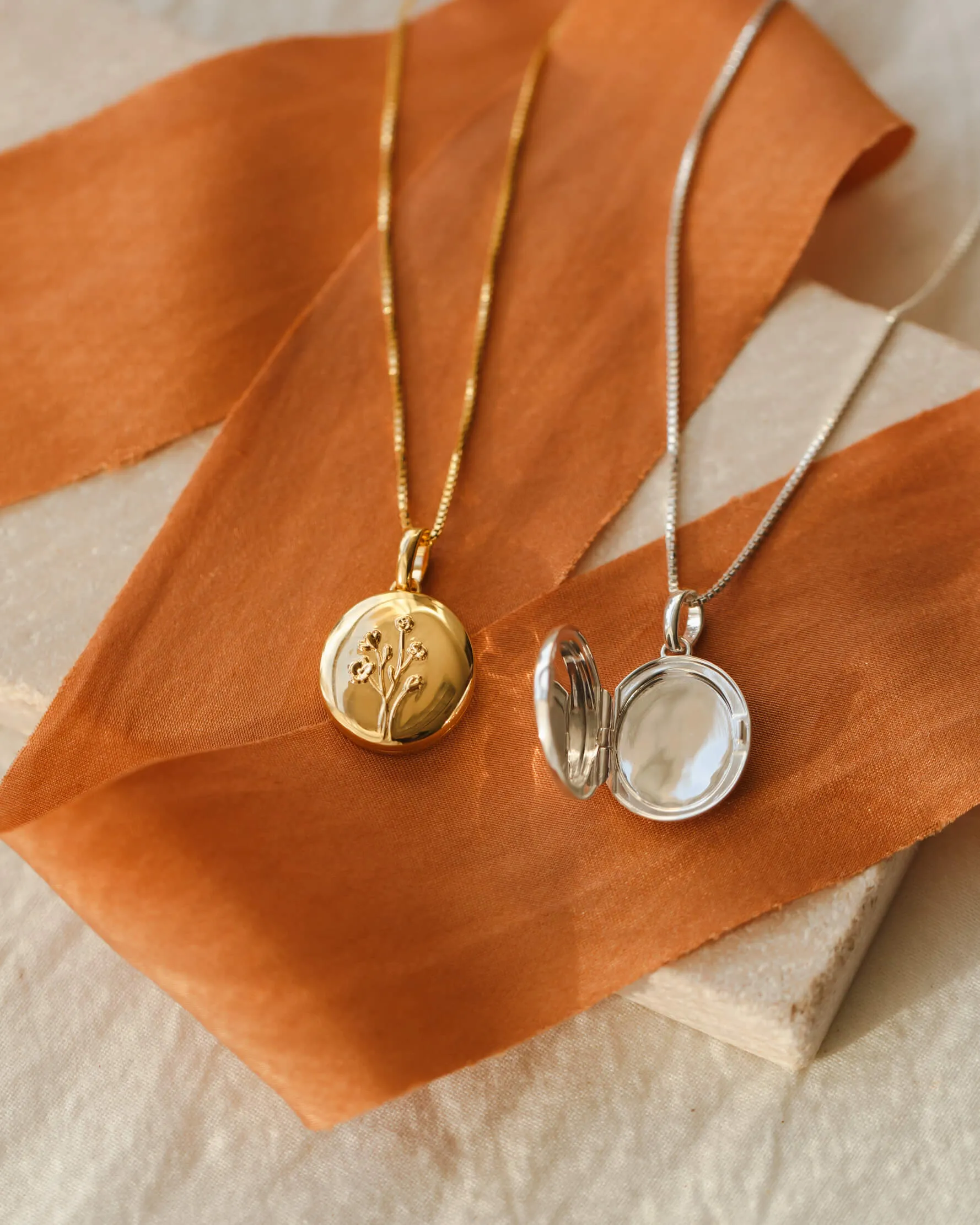 Floral Locket Necklace