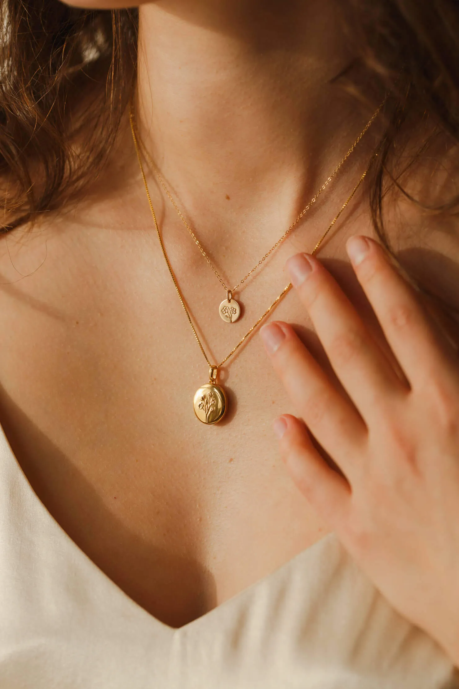 Floral Locket Necklace