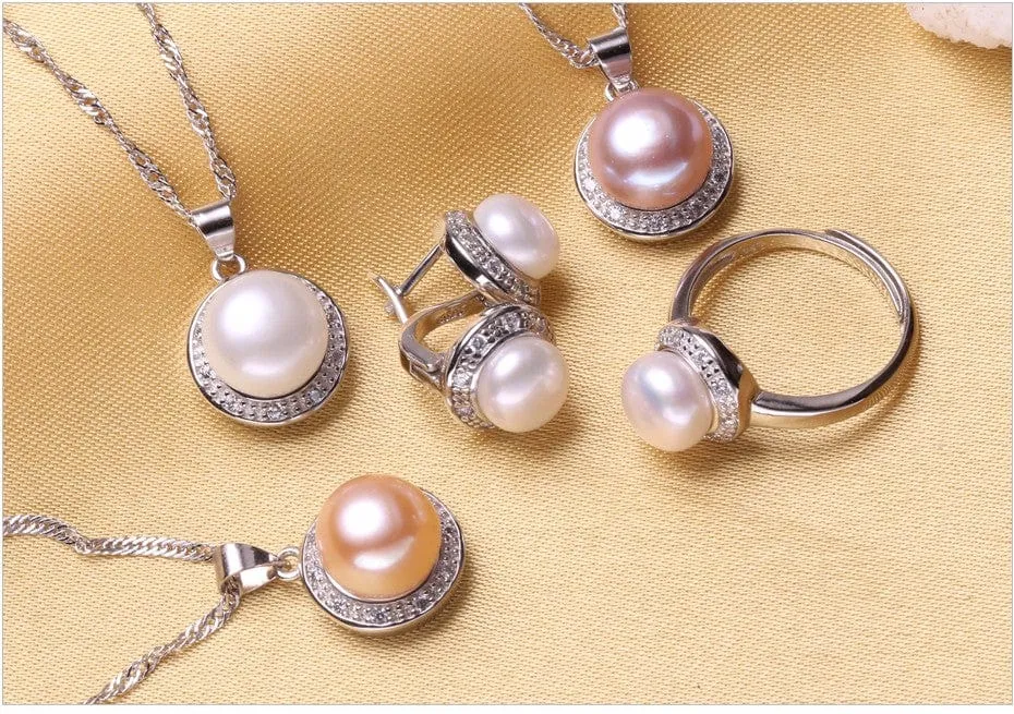 Freshwater Pearl Set 925 Silver