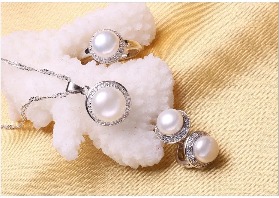 Freshwater Pearl Set 925 Silver