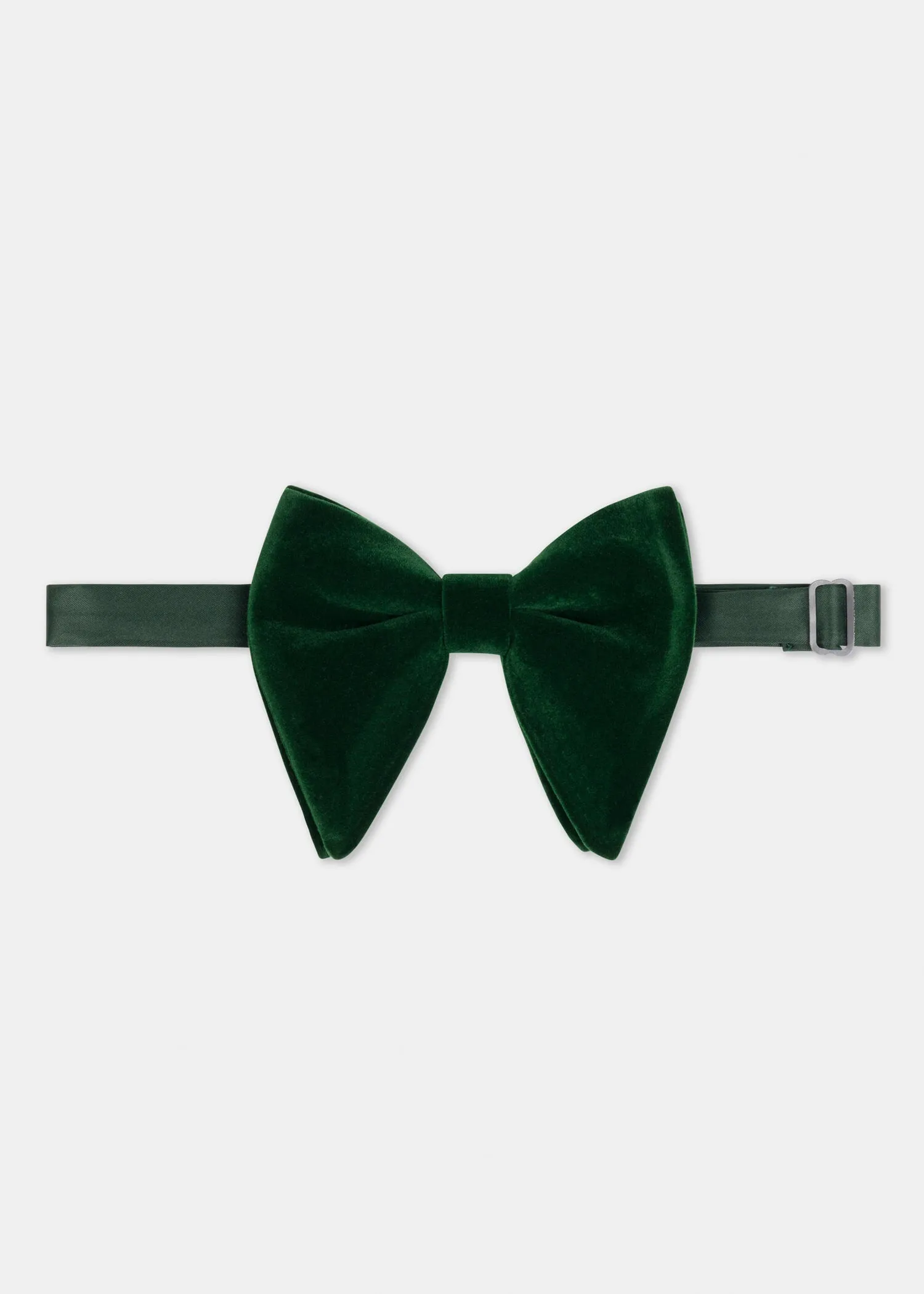 Green Velvet L Bow Tie