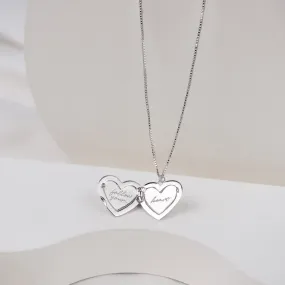 Heart Silver Locket Necklace