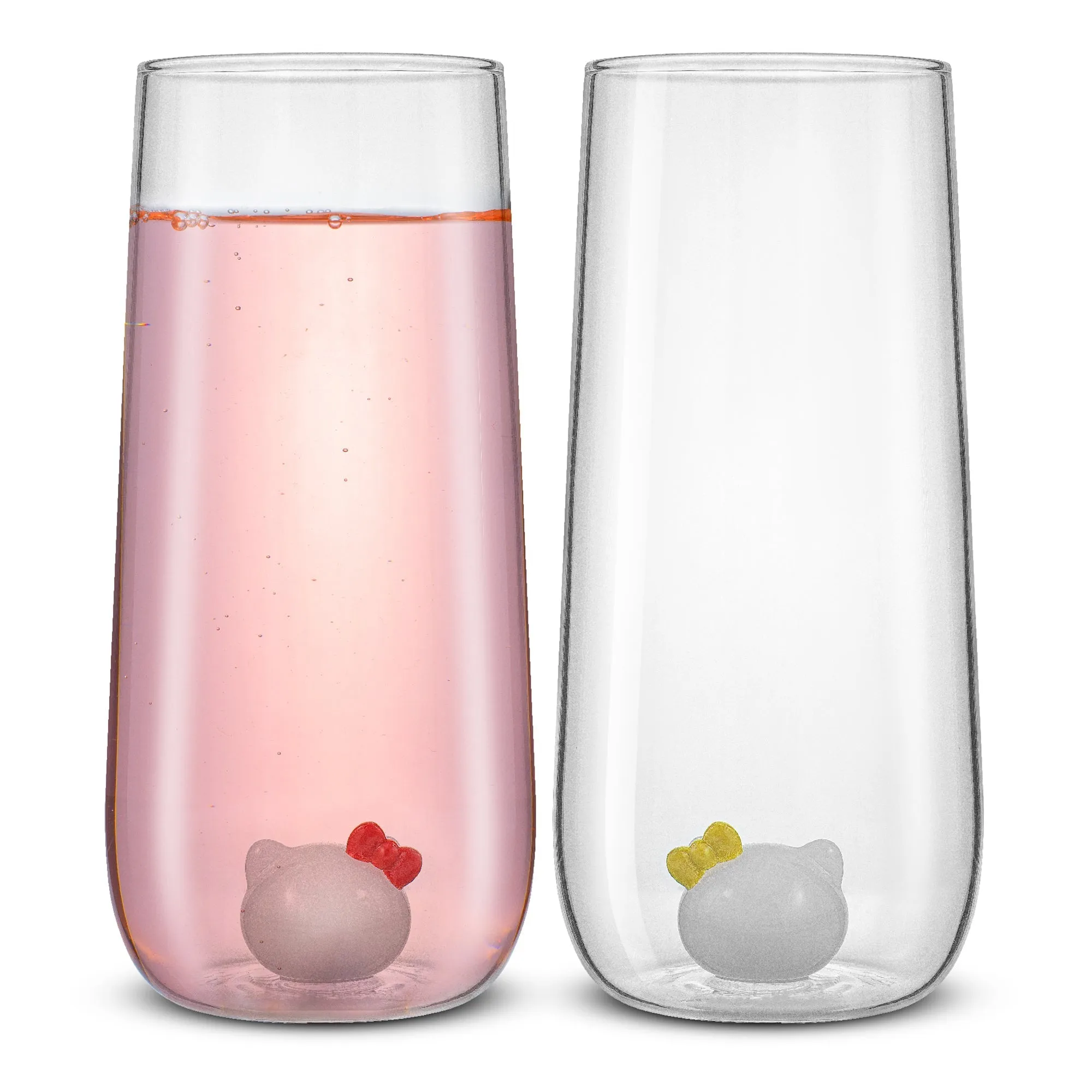 Hello Kitty and Mimmy 3D Icon Tall Drinking Glasses (Set of 2)