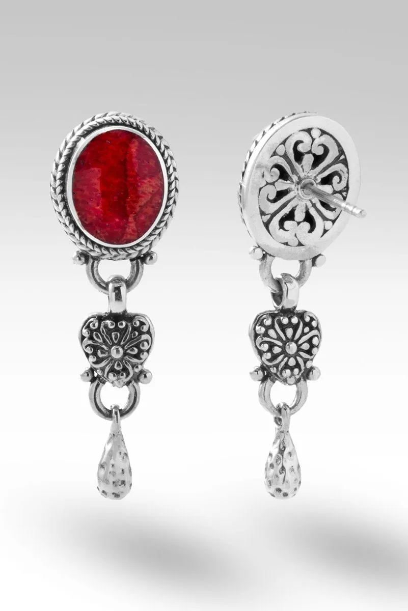 Journey of Enlightenment Earrings™ in Red Indonesian Coral