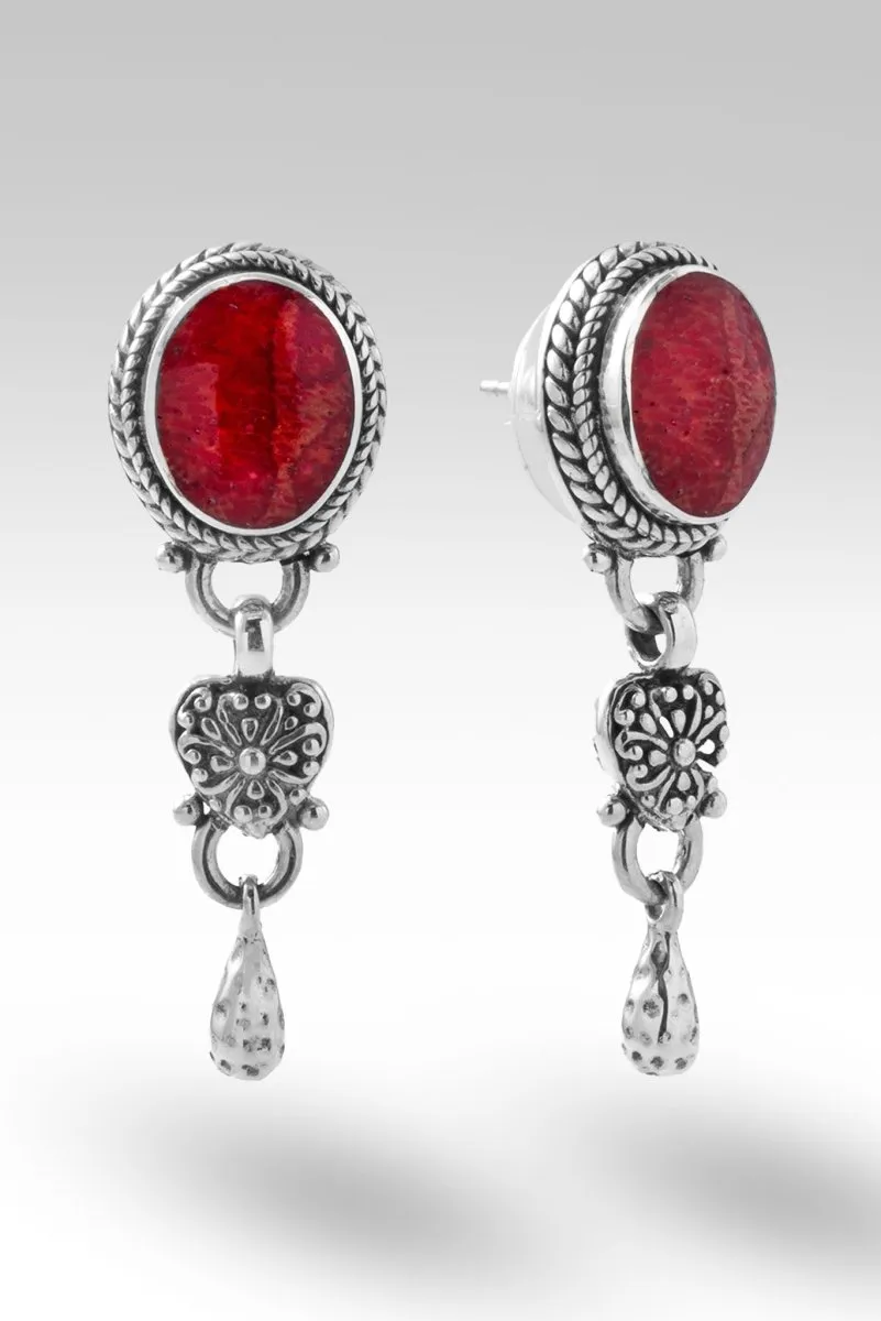 Journey of Enlightenment Earrings™ in Red Indonesian Coral