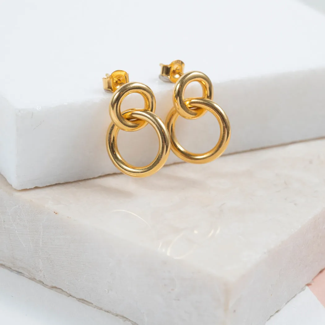 Kelso Large Chunky Gold Vermeil Earrings