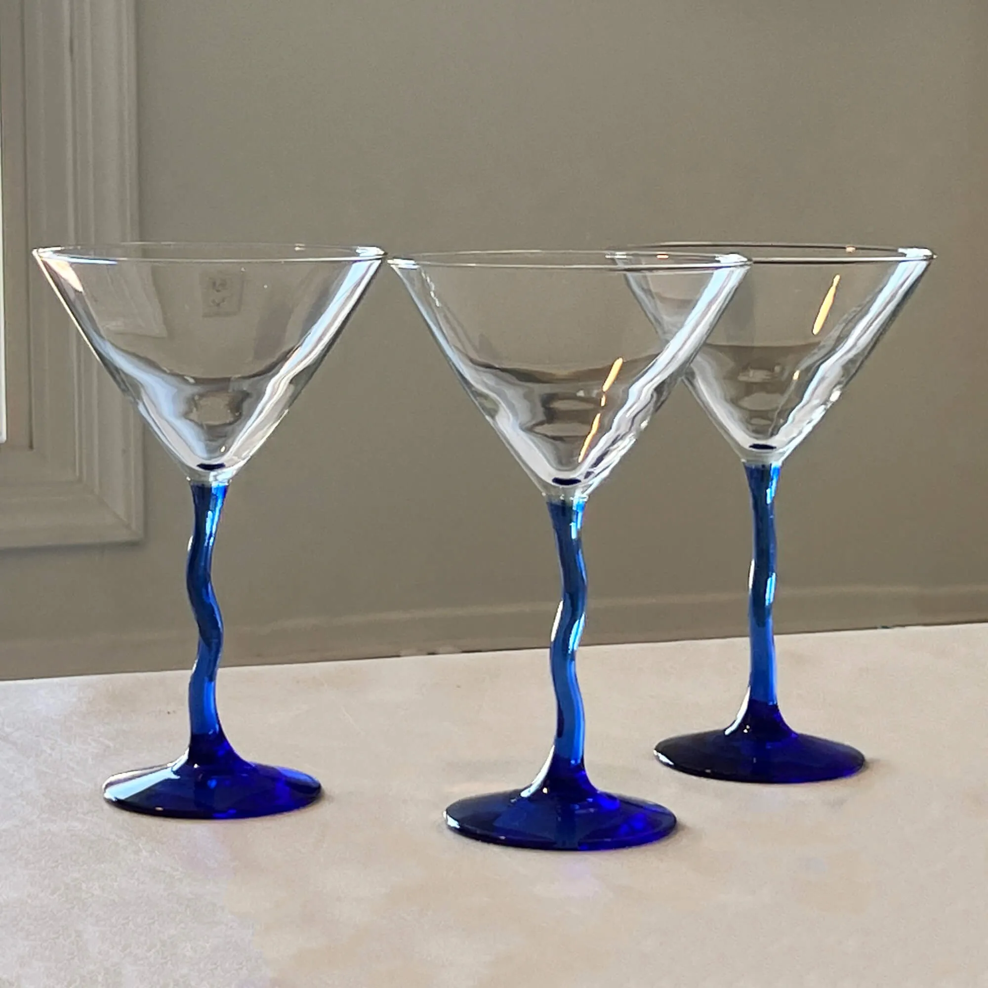 Libbey Cobalt Blue Martini Glass Set