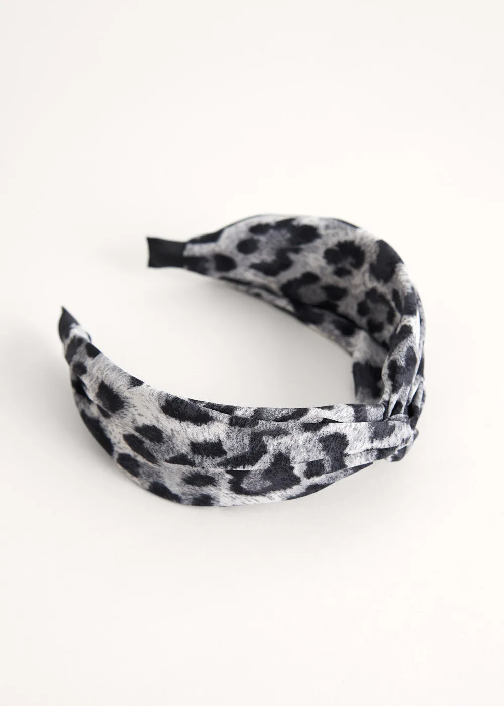 LILLIAN LEOPARD HEADBAND - GREY