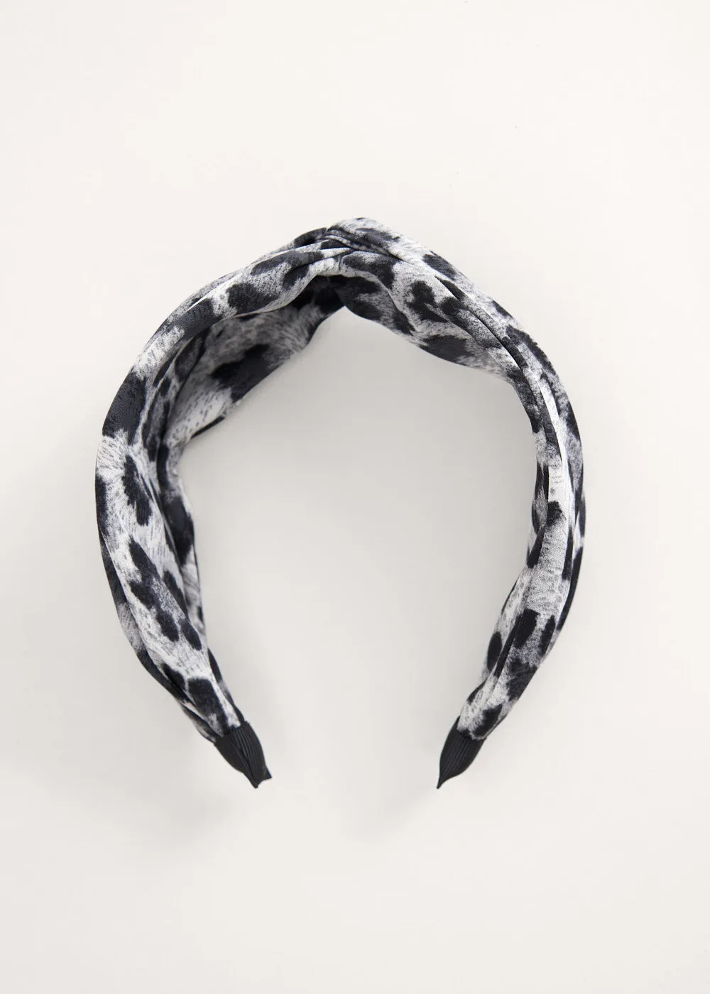 LILLIAN LEOPARD HEADBAND - GREY