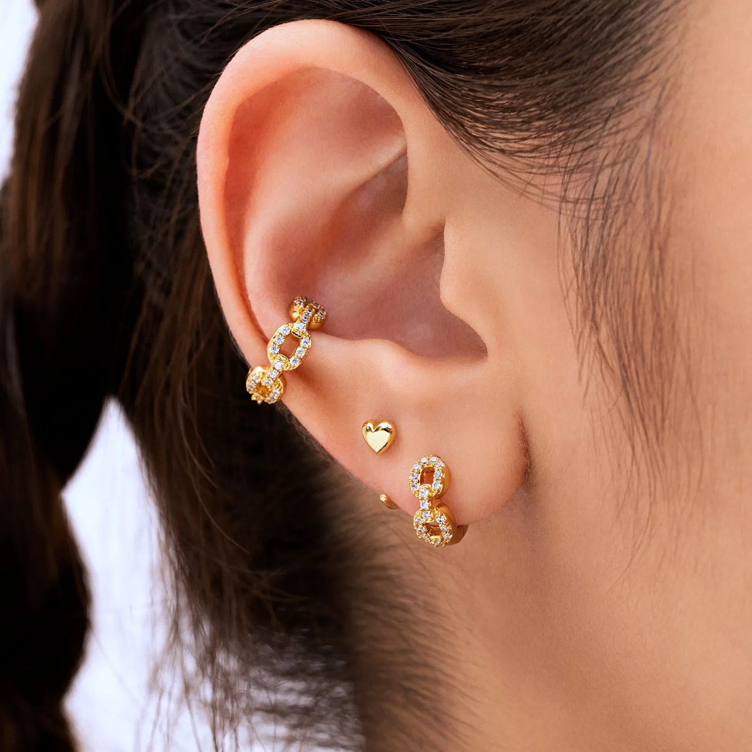 Luxe Pave Chain Ear Cuff