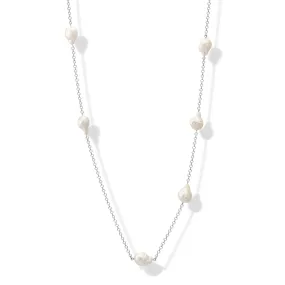 Polyphemus Necklace White Gold - Pearl