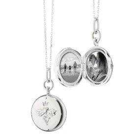 "Queen Bee" Sterling Silver Locket Necklace