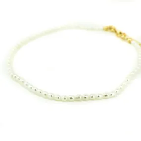 Rani Rice Pearl Anklet Gold