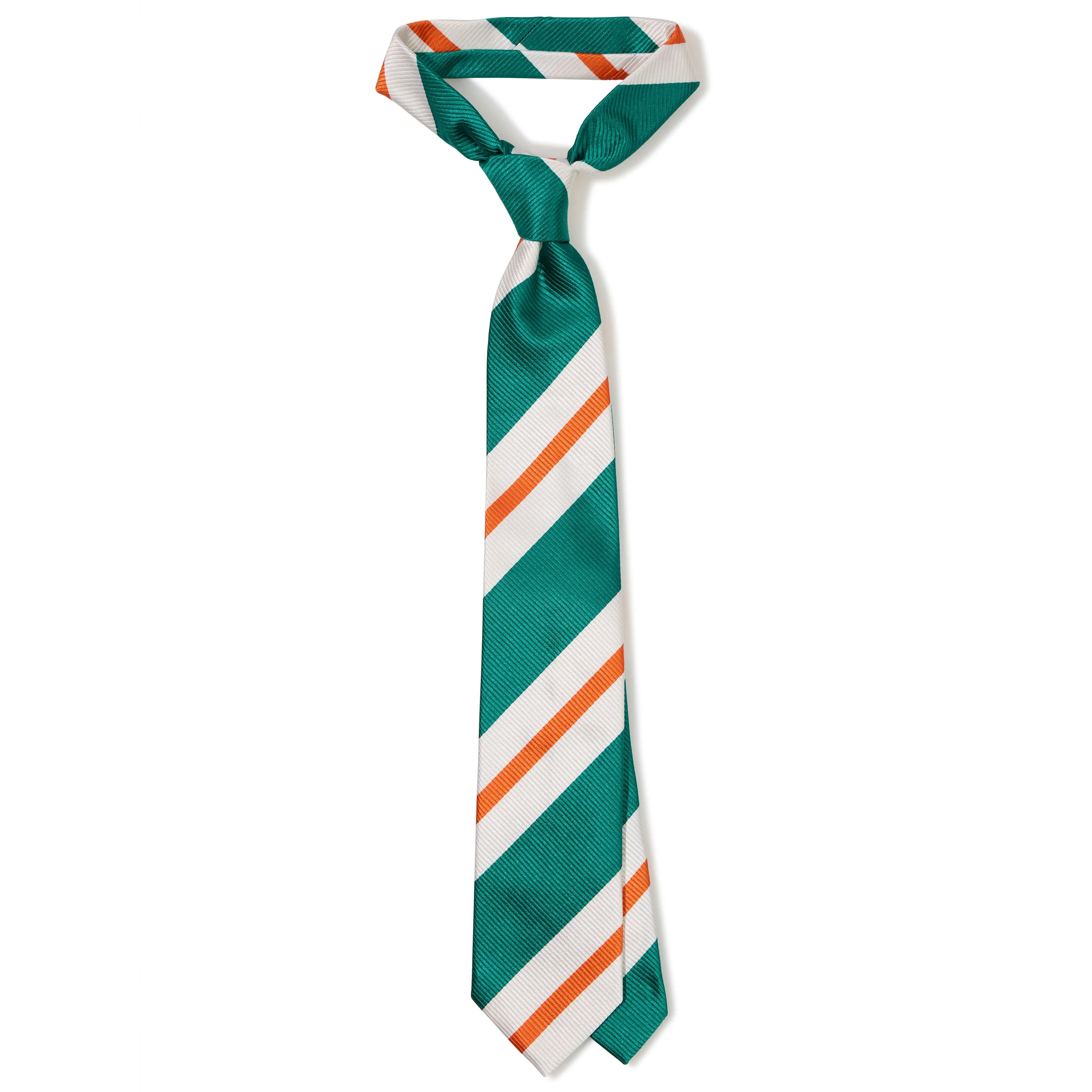 Silk Sandwich Stripe Tipped Tie